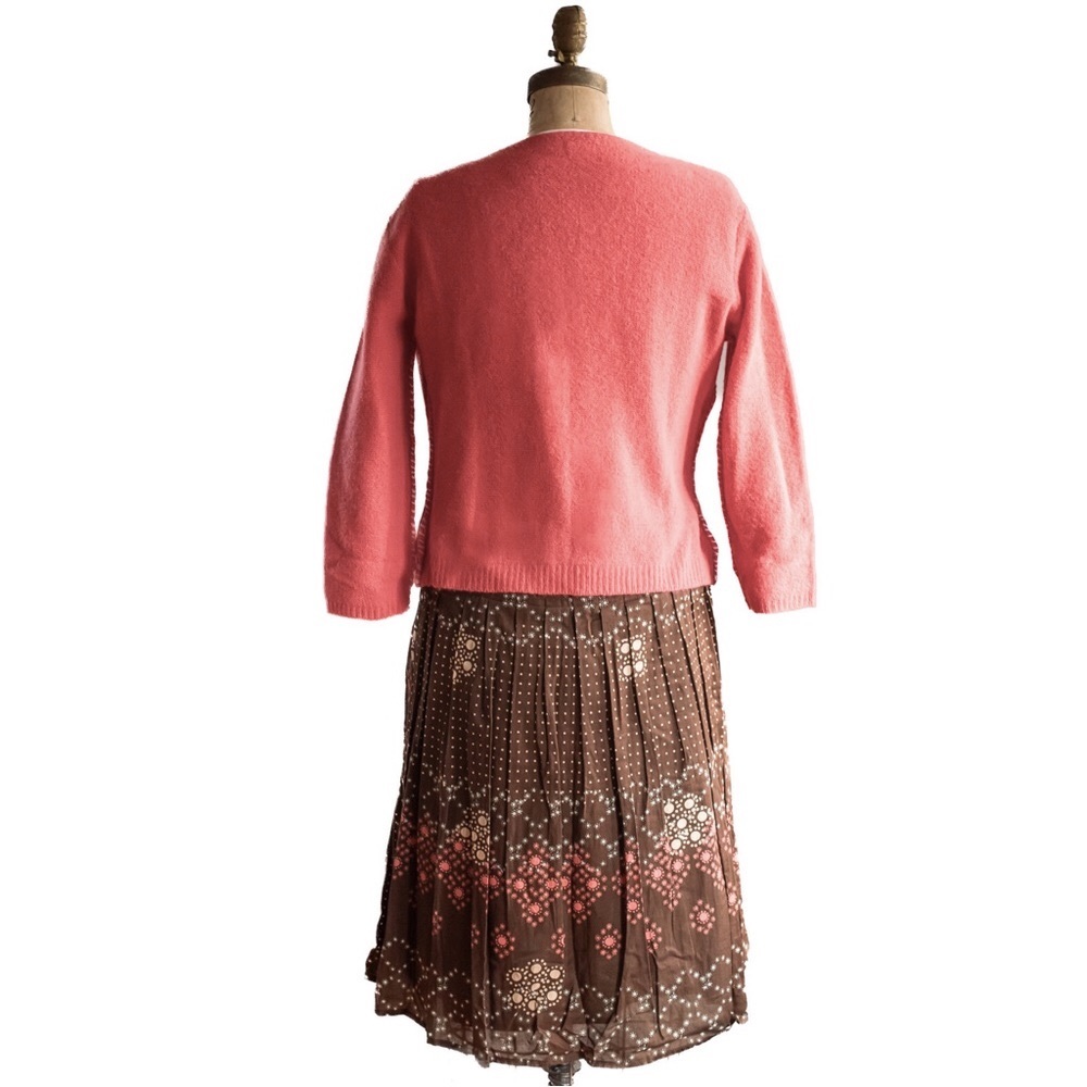 Vintage Free People Coral Wool & Angora Sweater with Beadwork Embroidery - Picture 5 of 14